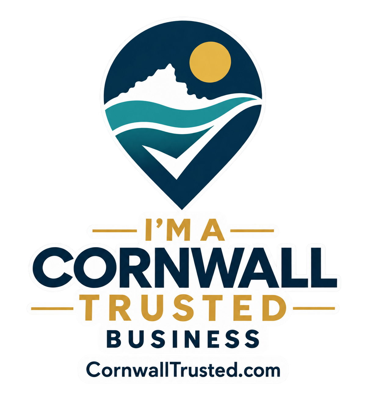 The I'm a Cornwall Trusted Business members badge, part of the brand kit